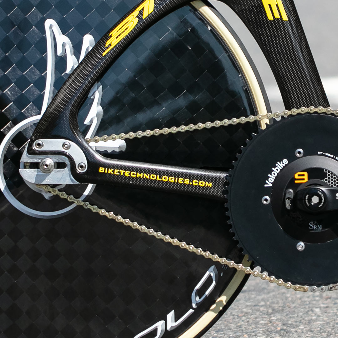 A BT Edge, a frame notorious for pulling wheels. Often a result of improper care, and not an issue with the frame itself