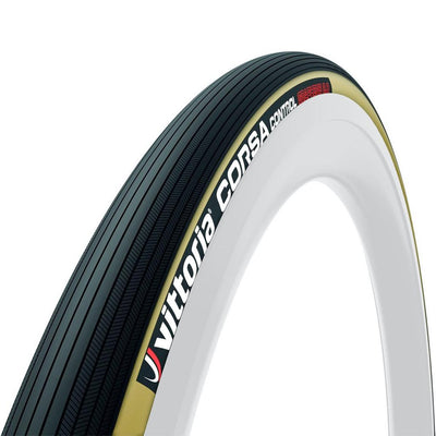 Vittoria Corsa Control Tubular Road Tyre - 700x25c - Tan/Para Sidewall