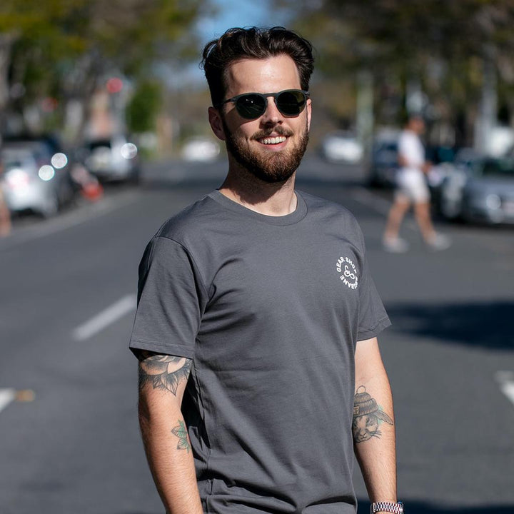 becausefixie x GEAR Shop - Bin Chicken Tee - Charcoal