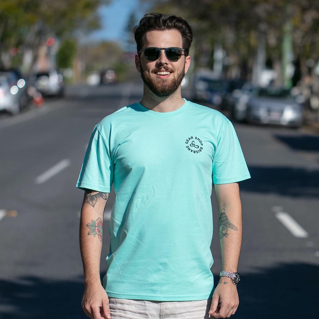 becausefixie x GEAR Shop - Bin Chicken Tee - Aqua