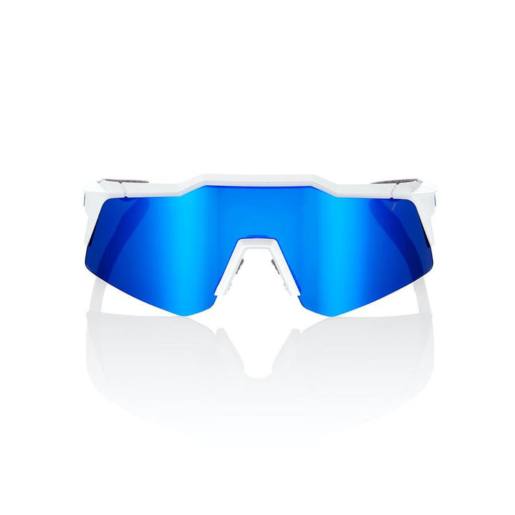 100% Speedcraft XS - Matte White - Blue Multilayer Lens