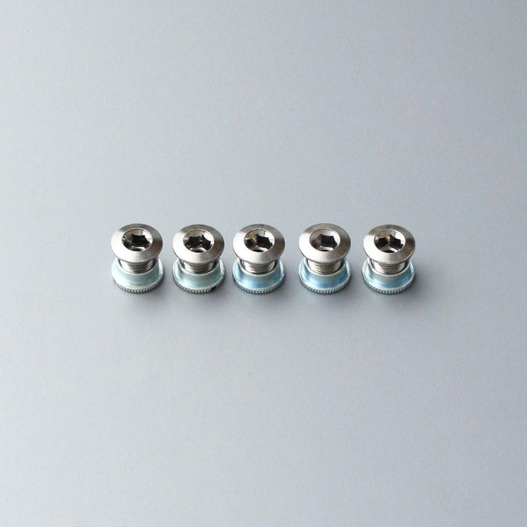 Sugino #401 Stainless Knurled Track Chainring Bolt Set