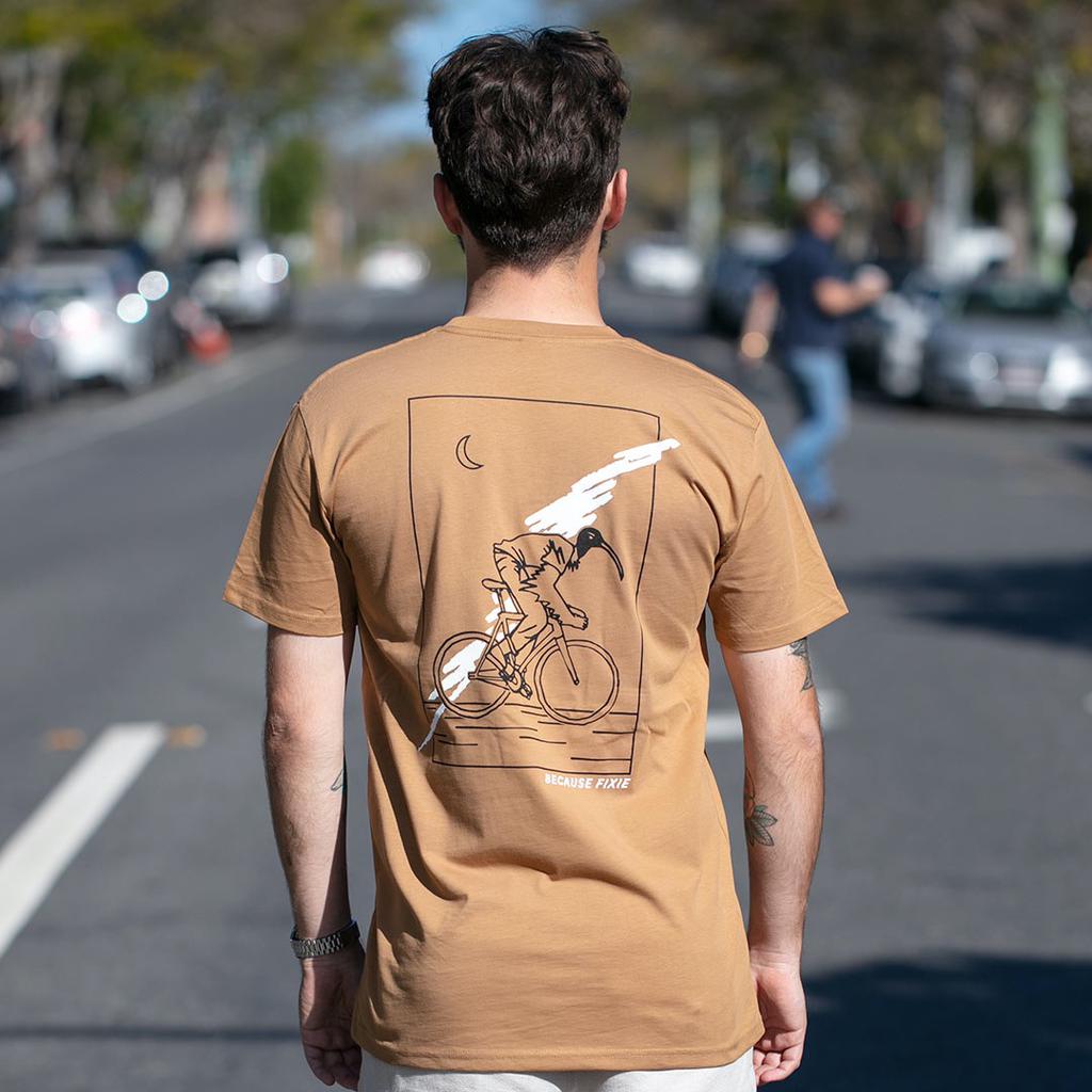 becausefixie x GEAR Shop - Bin Chicken Tee - Camel