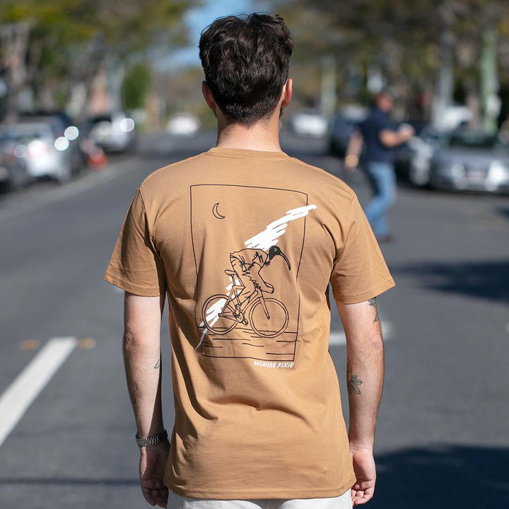 becausefixie x GEAR Shop - Bin Chicken Tee - Camel