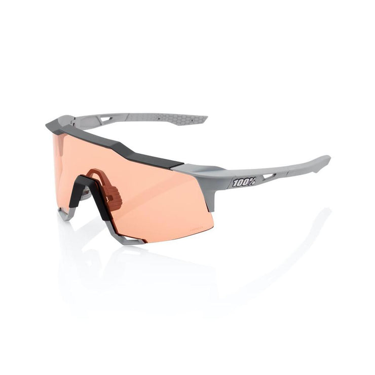 100% Speedcraft - Soft Tact Stone Grey - HiPER Coral Lens