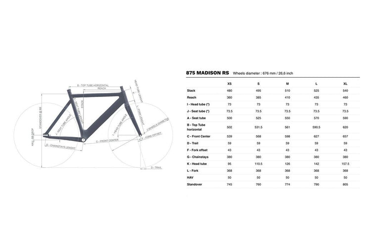 LOOK 875 Madison RS Track Frame - Team Look Crit Limited Edition