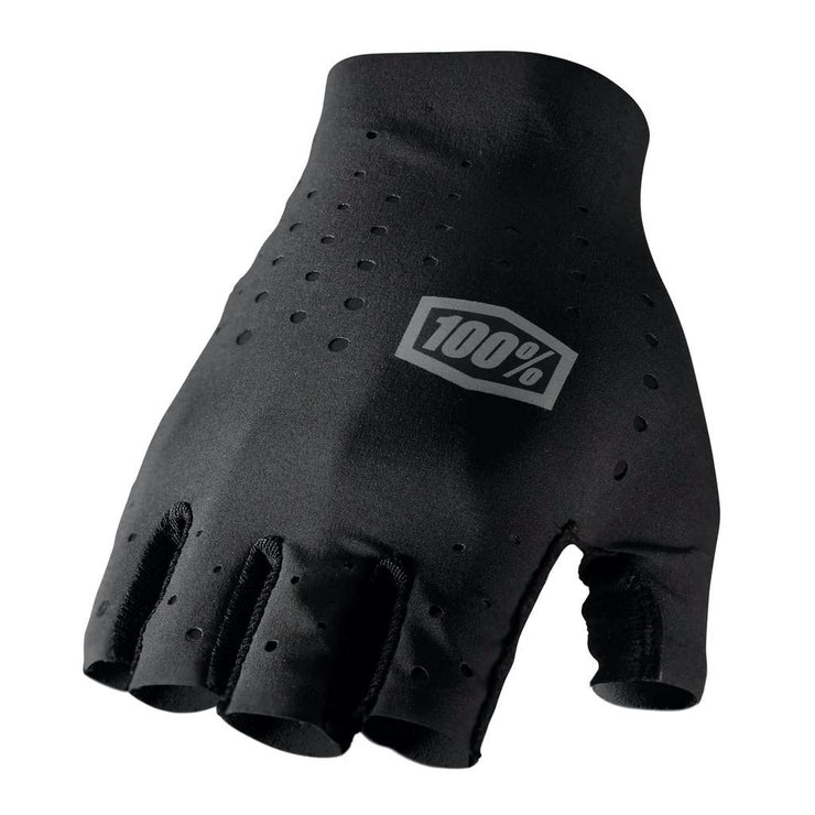 100% Sling Short Finger Gloves - Black