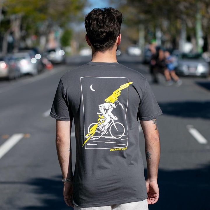 becausefixie x GEAR Shop - Bin Chicken Tee - Charcoal