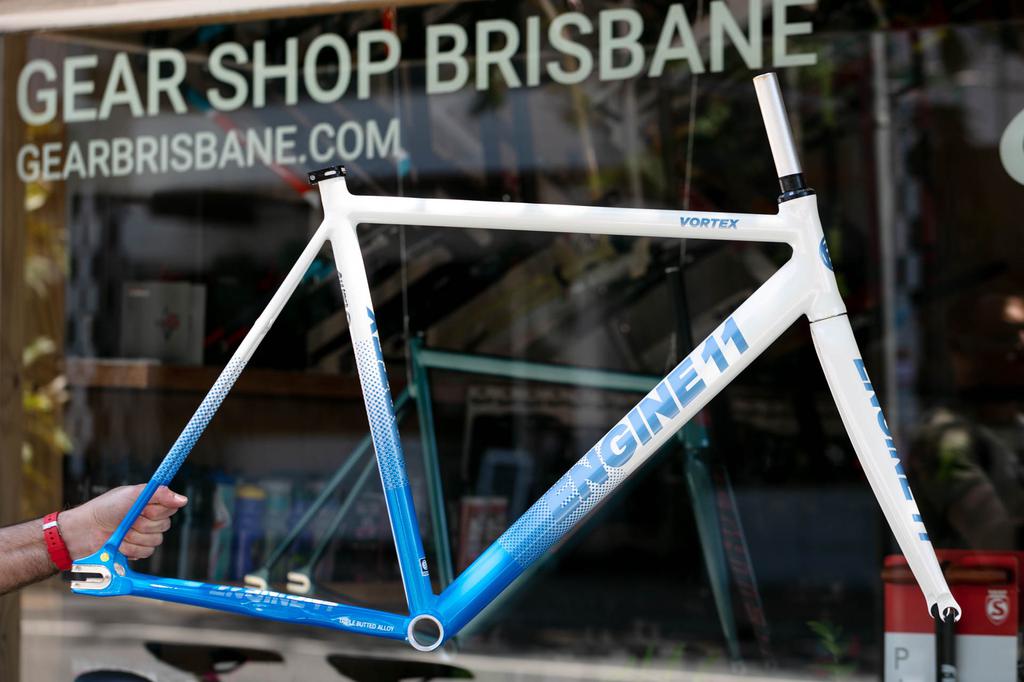 Engine11 Vortex Frameset - White/Blue - Large – GEAR Shop Brisbane