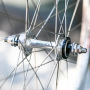 Dura-Ace HB-7710 | Velocity Major Tom | High Polish Silver Tubular Wheelset