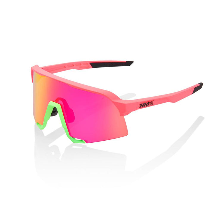 100% S3 - Matte Washed Out Neon Pink - Purple Mirror Lens