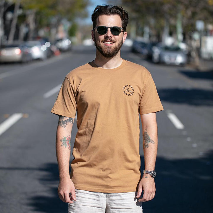 becausefixie x GEAR Shop - Bin Chicken Tee - Camel