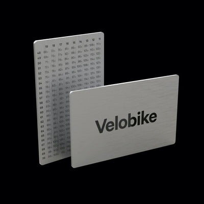 Velobike Stainless Gear Chart