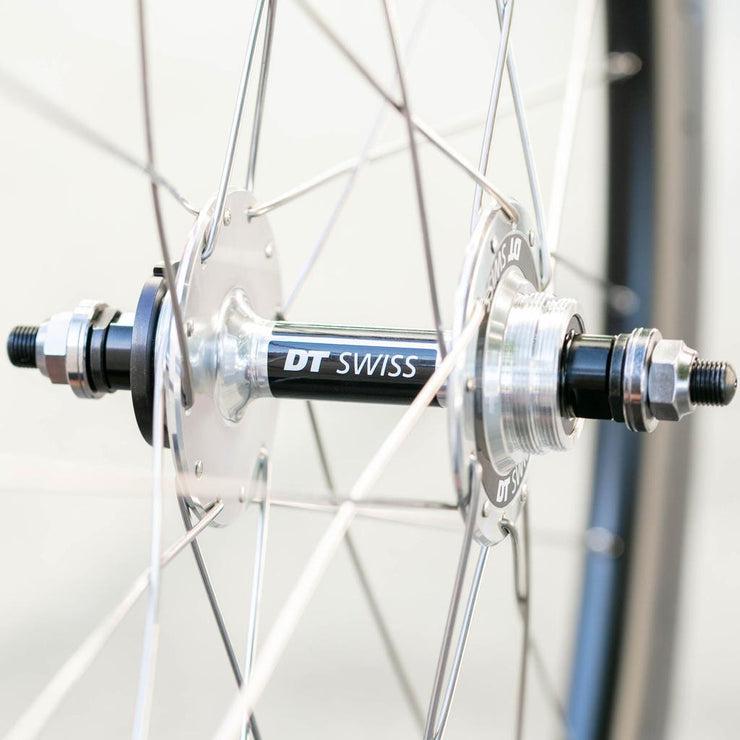 DT Swiss 370 Track | Silver Spokes | MKULTRA FIA600TR | Carbon Clincher Wheelset